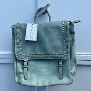 NWT Jen & Co. backpack in SEAFOAM GREEN